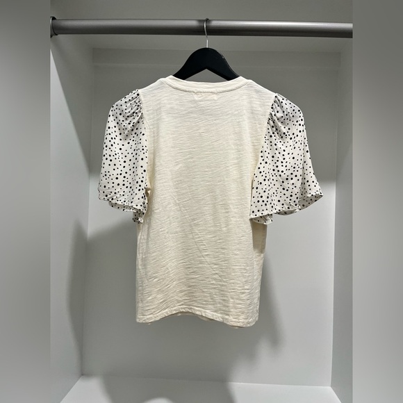 Anthropologie t la Flutter Tee black and white new with tag xxs - Picture 3 of 8